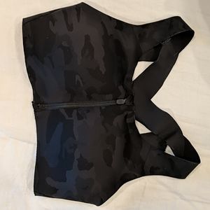 Lululemon Enlite Zipfront Bra Black Camo 32DD